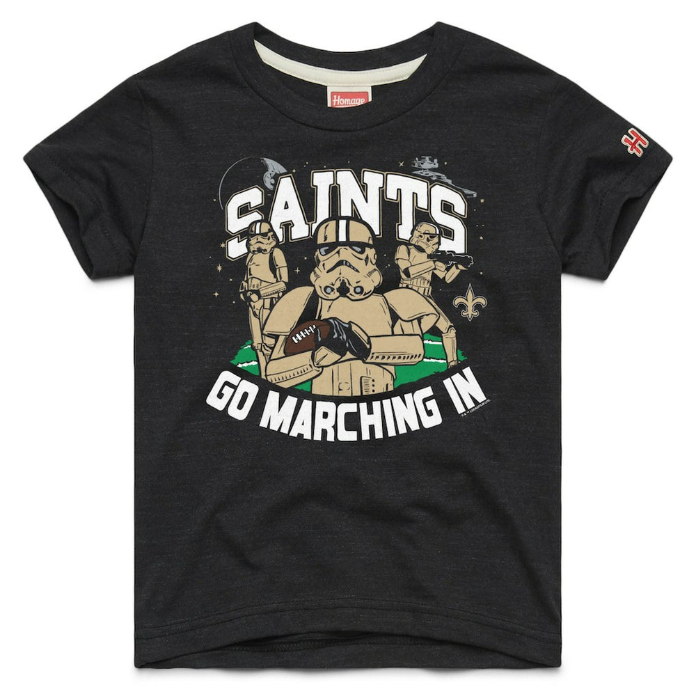 New Orleans Saints Homage Youth Star Wars x NFL Tri-Blend T-Shirt - Black on sale