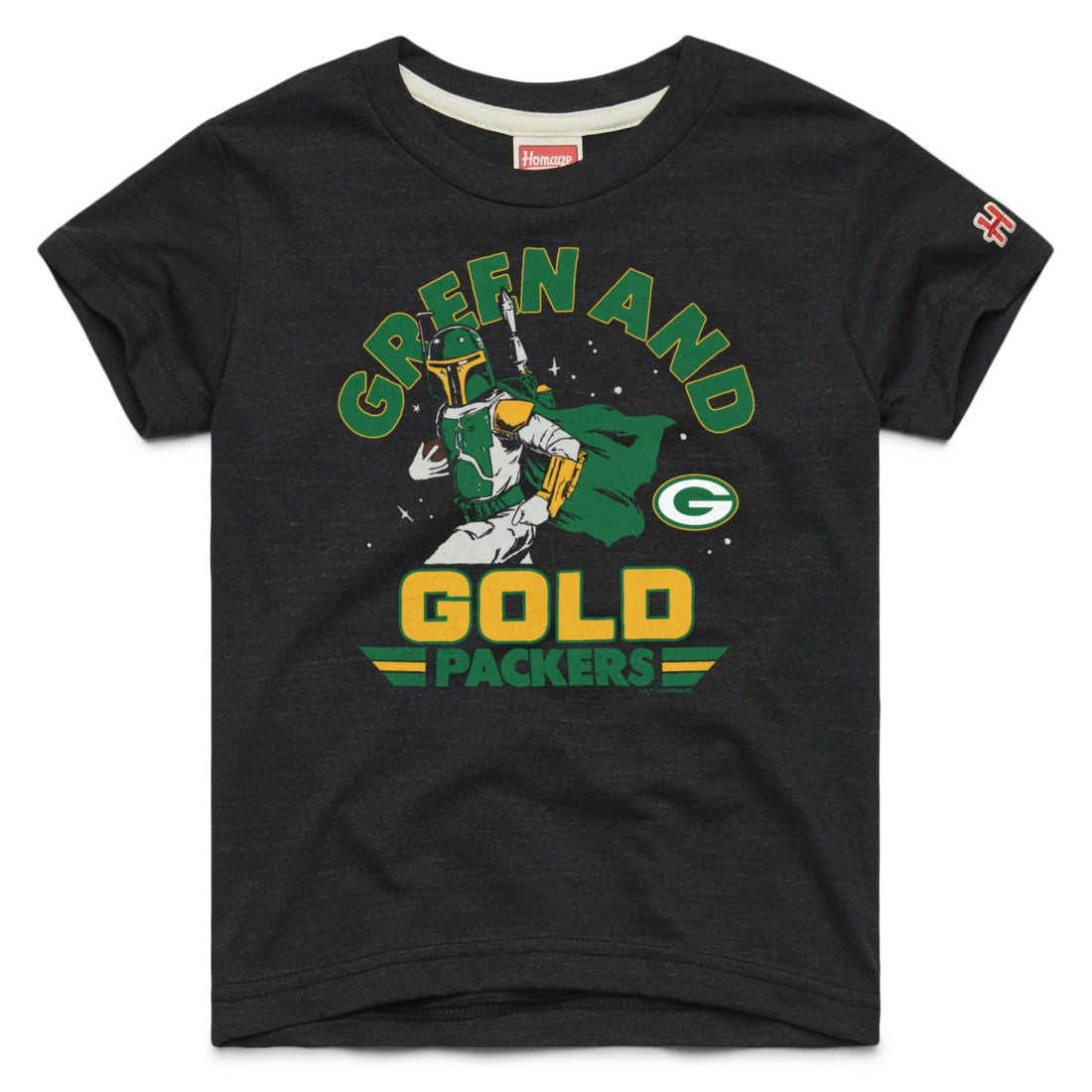 Green Bay Packers Homage Youth Star Wars x NFL Tri-Blend T-Shirt - Black online