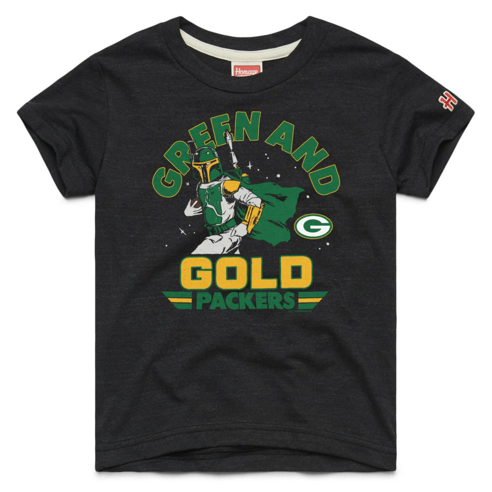 Green Bay Packers Homage Youth Star Wars x NFL Tri-Blend T-Shirt - Black online