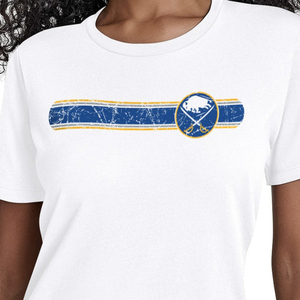 Buffalo Sabres Starter Women's Team Stripe T-Shirt White