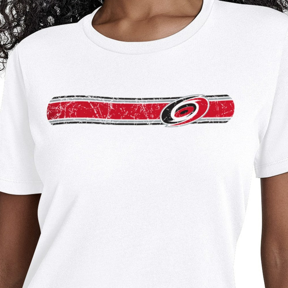 Carolina Hurricanes Starter Women's Team Stripe T-Shirt White