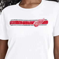 Detroit Red Wings Starter Women's Team Stripe T-Shirt White