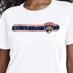 Florida Panthers Starter Women's Team Stripe T-Shirt White
