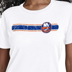 New York Islanders Starter Women's Team Stripe T-Shirt White