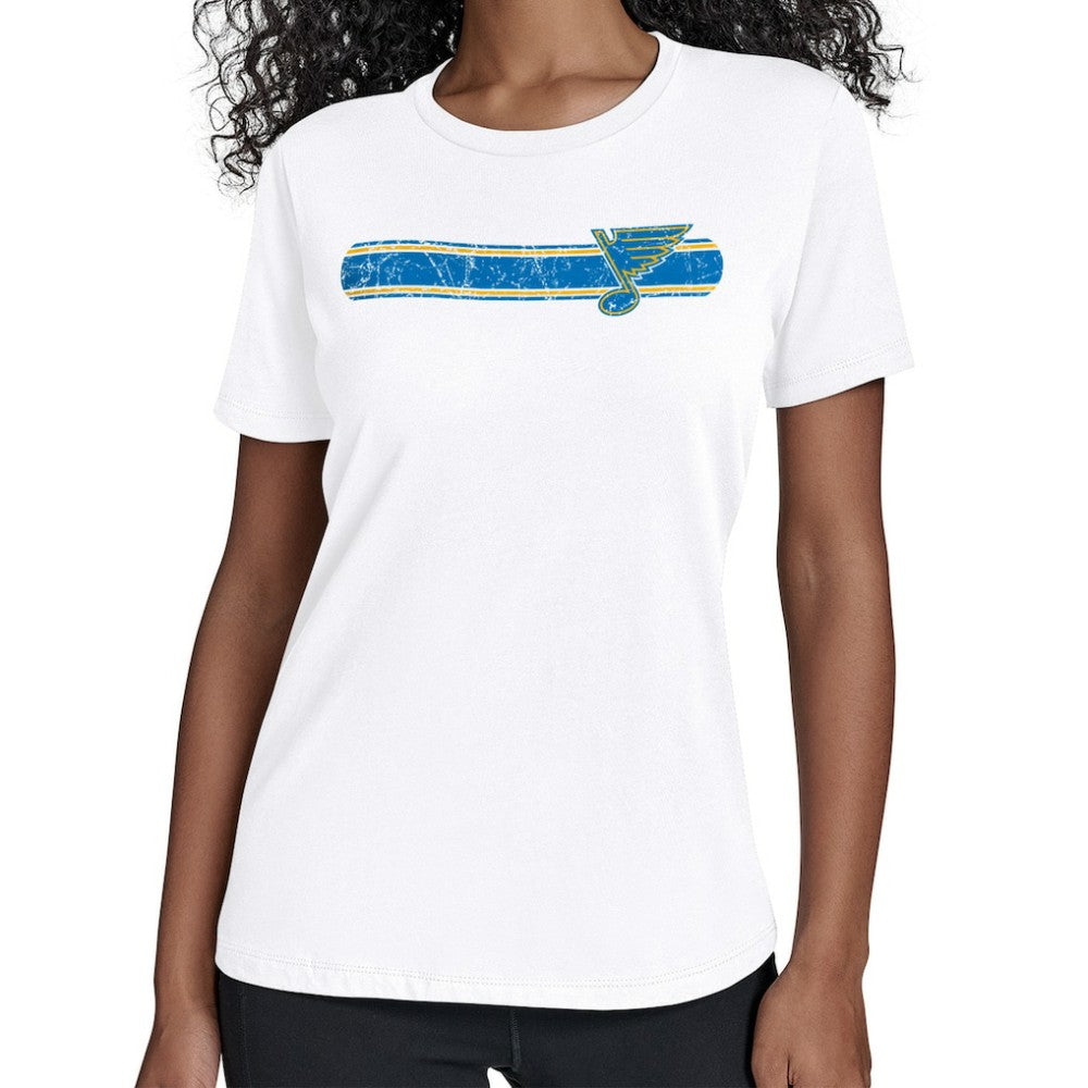 St. Louis Blues Starter Women's Team Stripe T-Shirt White