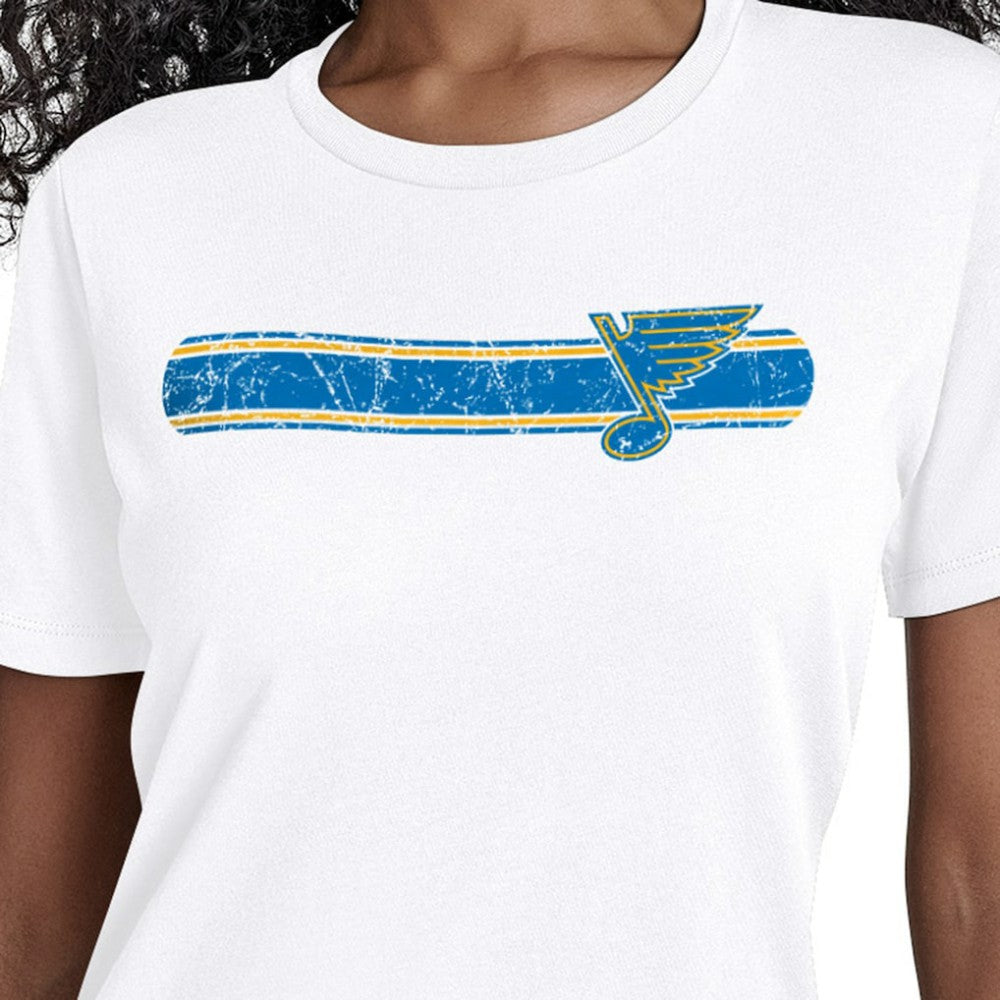 St. Louis Blues Starter Women's Team Stripe T-Shirt White