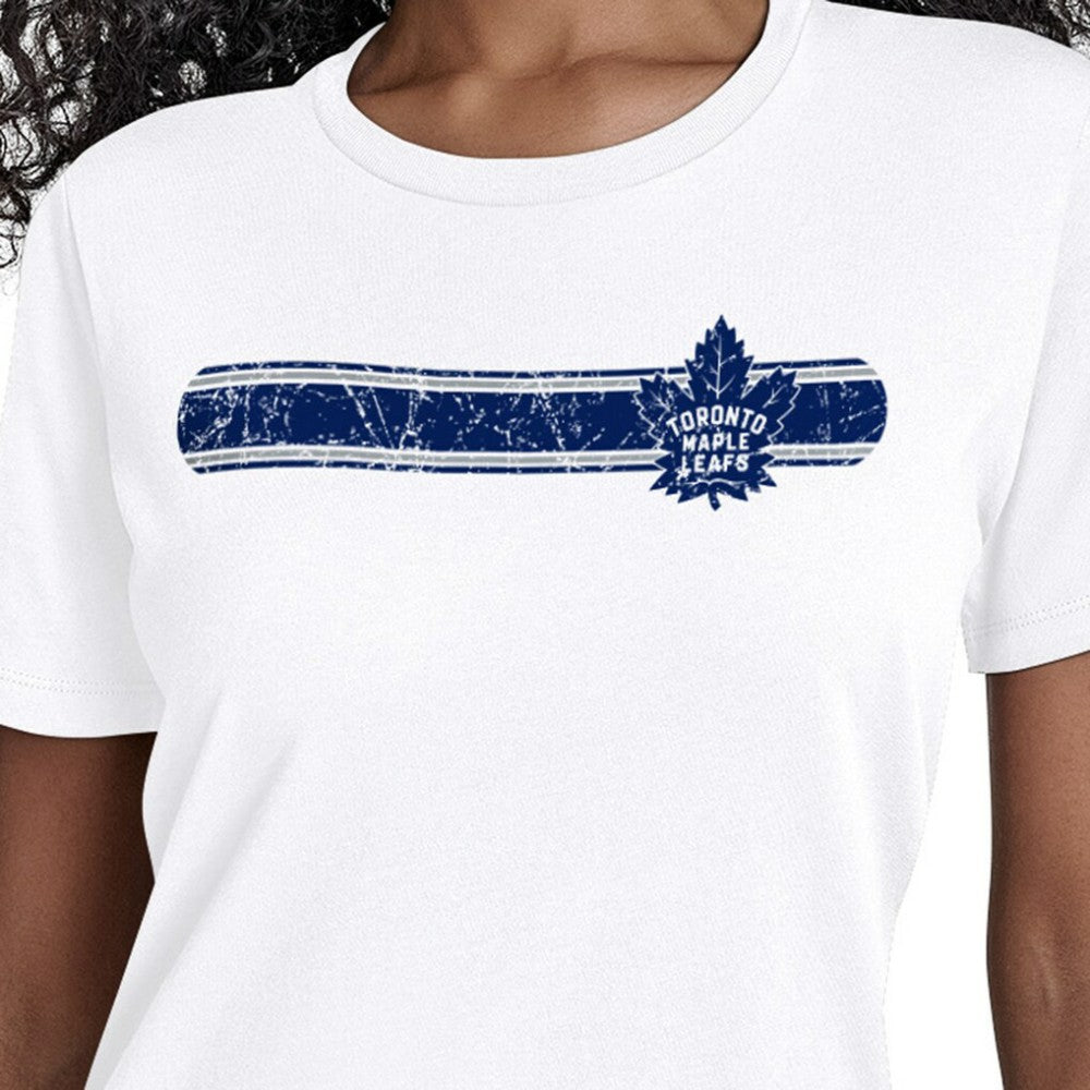 Toronto Maple Leafs Starter Women's Team Stripe T-Shirt White