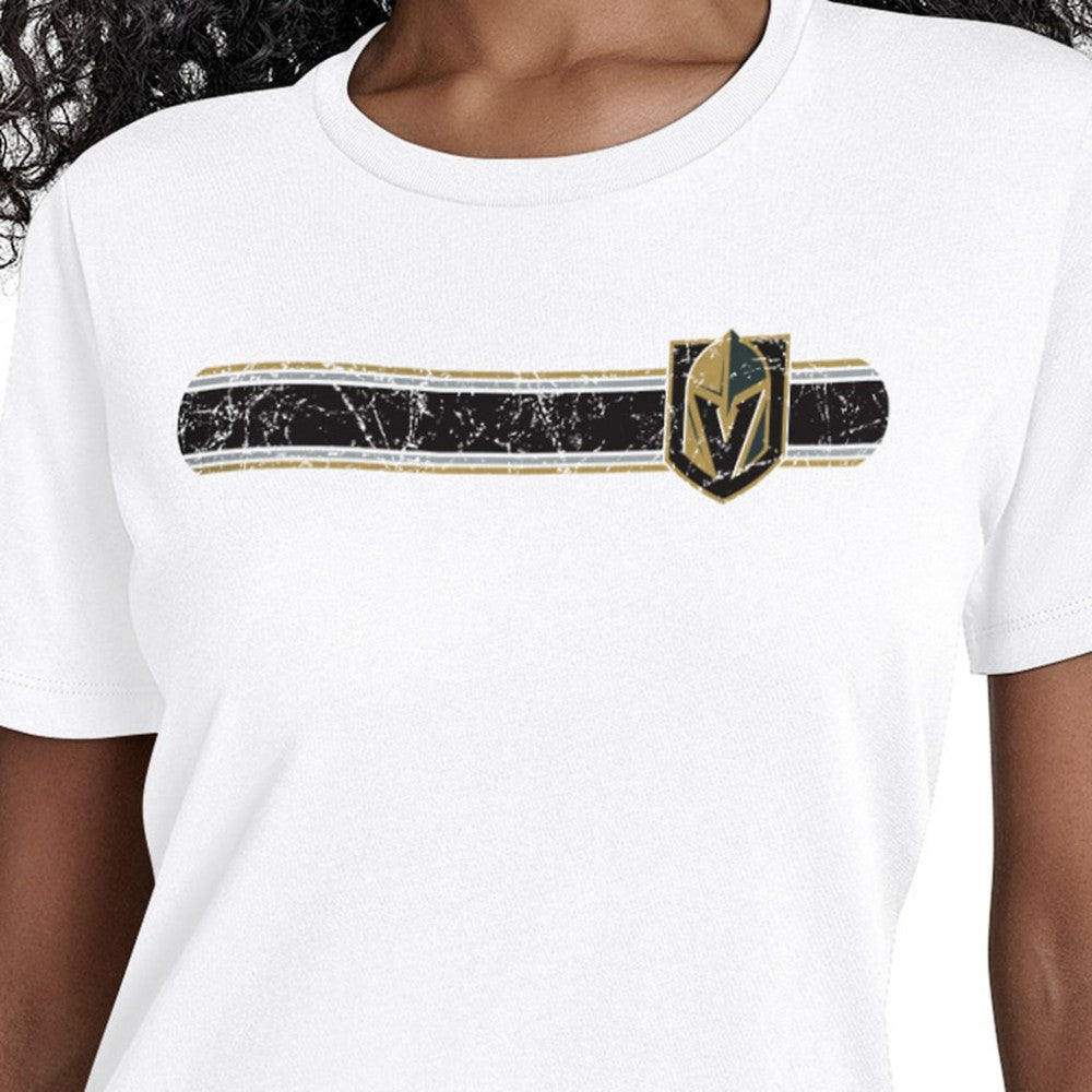 Vegas Golden Knights Starter Women's Team Stripe T-Shirt White