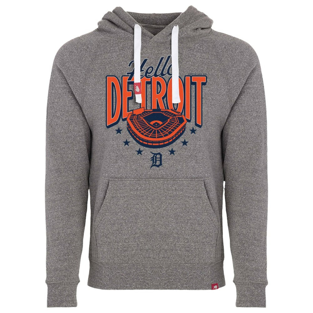 Detroit Tigers Sportiqe Unisex Hello Detroit Olsen Tri-Blend Fleece Hoodie - Heather Gray