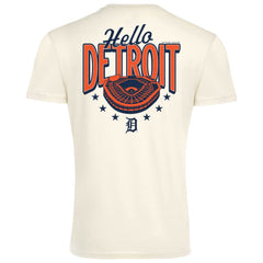 Detroit Tigers Sportiqe Unisex Hello Detroit Duke Oversized T-Shirt - Cream