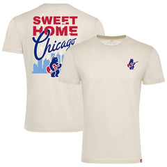 Chicago Cubs Sportiqe Unisex Sweet Home Chicago Comfy Tri-Blend Jersey T-Shirt - Cream