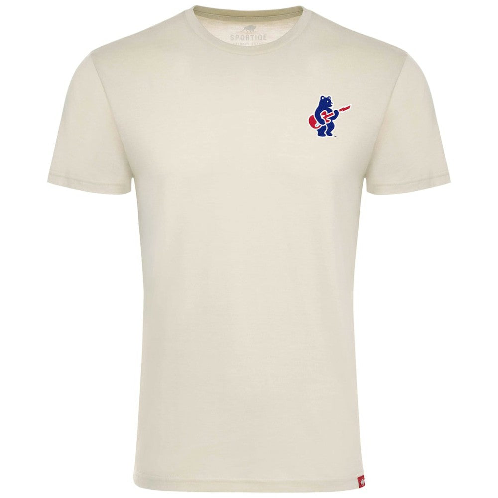 Chicago Cubs Sportiqe Unisex Sweet Home Chicago Comfy Tri-Blend Jersey T-Shirt - Cream