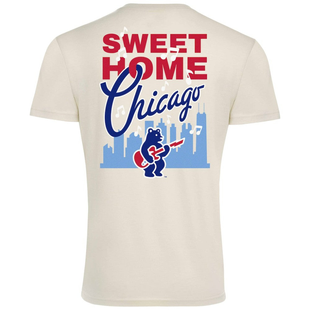 Chicago Cubs Sportiqe Unisex Sweet Home Chicago Comfy Tri-Blend Jersey T-Shirt - Cream