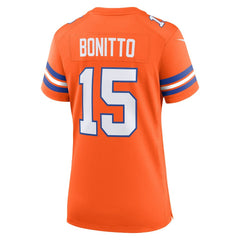 Nik Bonitto Denver Broncos Women's Alternate 2 Mile High Collection 1977 Throwback Game Jersey - Orange | Nike outlet
