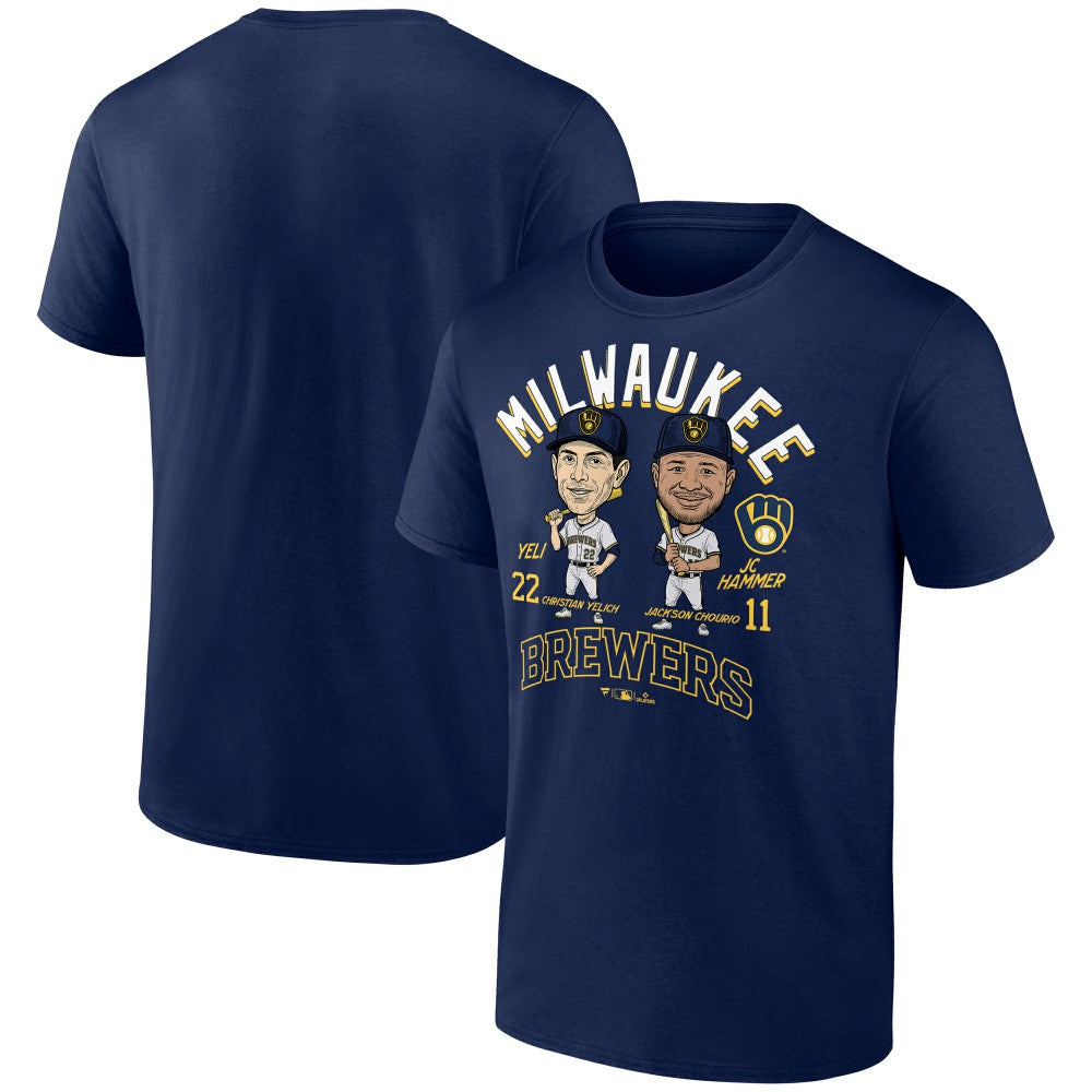 Jackson Chourio & Christian Yelich Milwaukee Brewers Player Duo T-Shirt - Navy