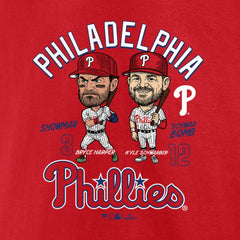 Bryce Harper & Kyle Schwarber Philadelphia Phillies Player Duo T-Shirt - Red