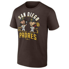 Fernando Tatis Jr. & Jackson Merrill San Diego Padres Player Duo T-Shirt - Brown