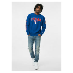 Texas Rangers Champion Reverse Weave Chenille Sweatshirt - Royal