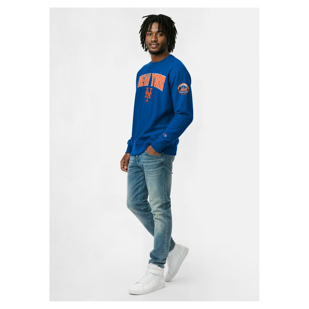 New York Mets Champion Reverse Weave Chenille Sweatshirt - Royal