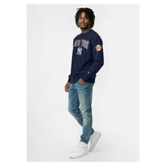 New York Yankees Champion Reverse Weave Chenille Sweatshirt - Navy