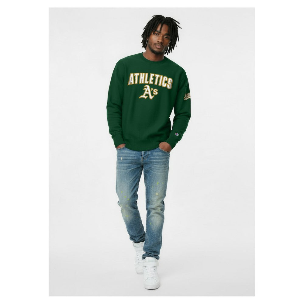 Athletics Champion Reverse Weave Chenille Sweatshirt - Green