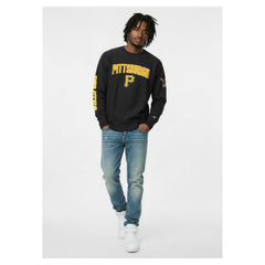 Pittsburgh Pirates Champion Reverse Weave Chenille Sweatshirt - Black