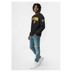 Pittsburgh Pirates Champion Reverse Weave Chenille Sweatshirt - Black