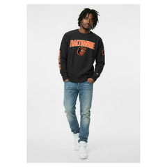Baltimore Orioles Champion Reverse Weave Chenille Sweatshirt - Black