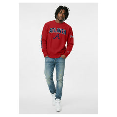 Atlanta Braves Champion Reverse Weave Chenille Sweatshirt - Red