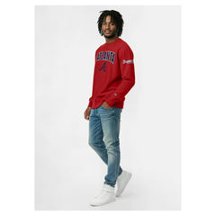 Atlanta Braves Champion Reverse Weave Chenille Sweatshirt - Red
