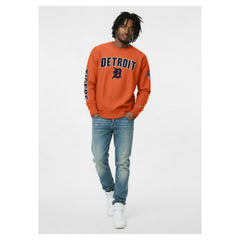 Detroit Tigers Champion Reverse Weave Chenille Sweatshirt - Orange