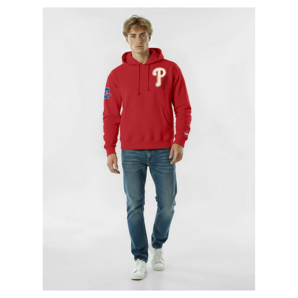 Philadelphia Phillies Champion Reverse Weave Chenille Hoodie - Red