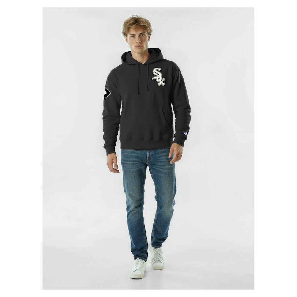 Chicago White Sox Champion Reverse Weave Chenille Hoodie - Black