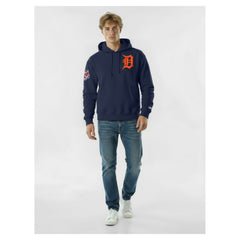 Detroit Tigers Champion Reverse Weave Chenille Hoodie - Navy