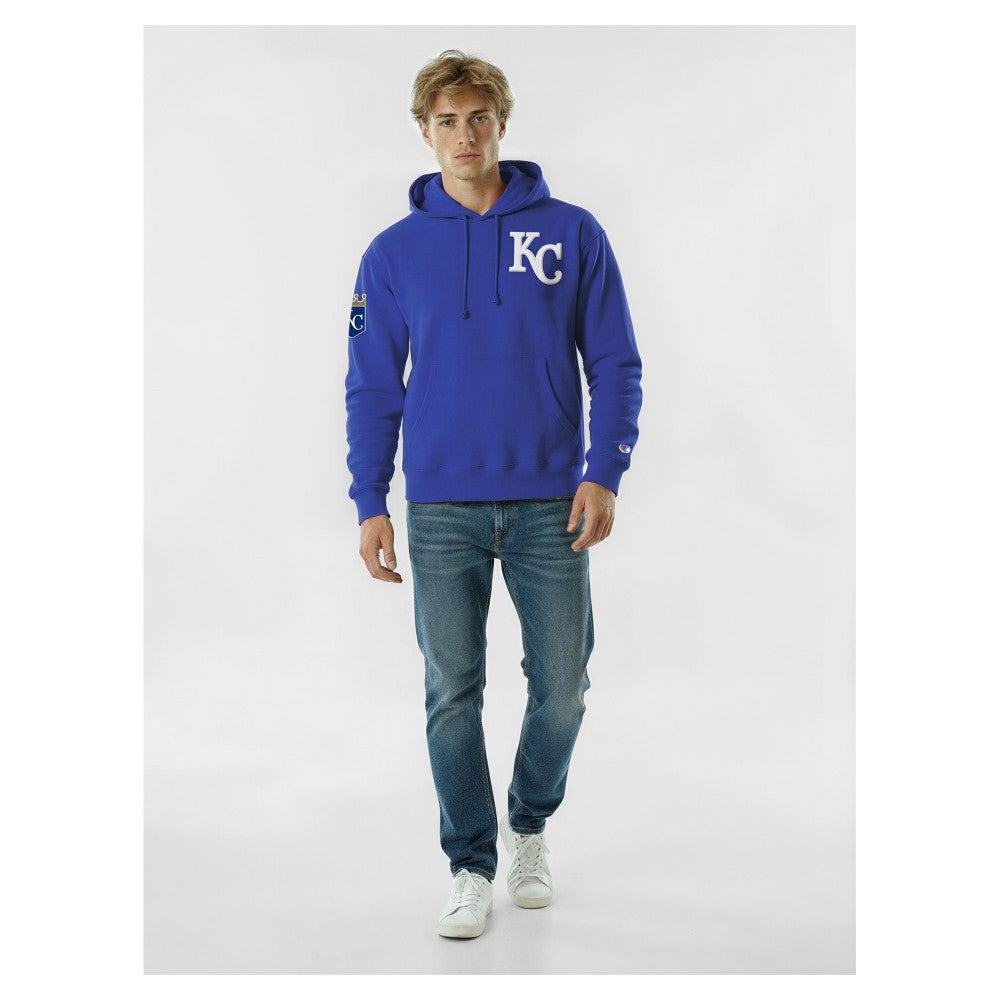 Kansas City Royals Champion Reverse Weave Chenille Hoodie - Royal