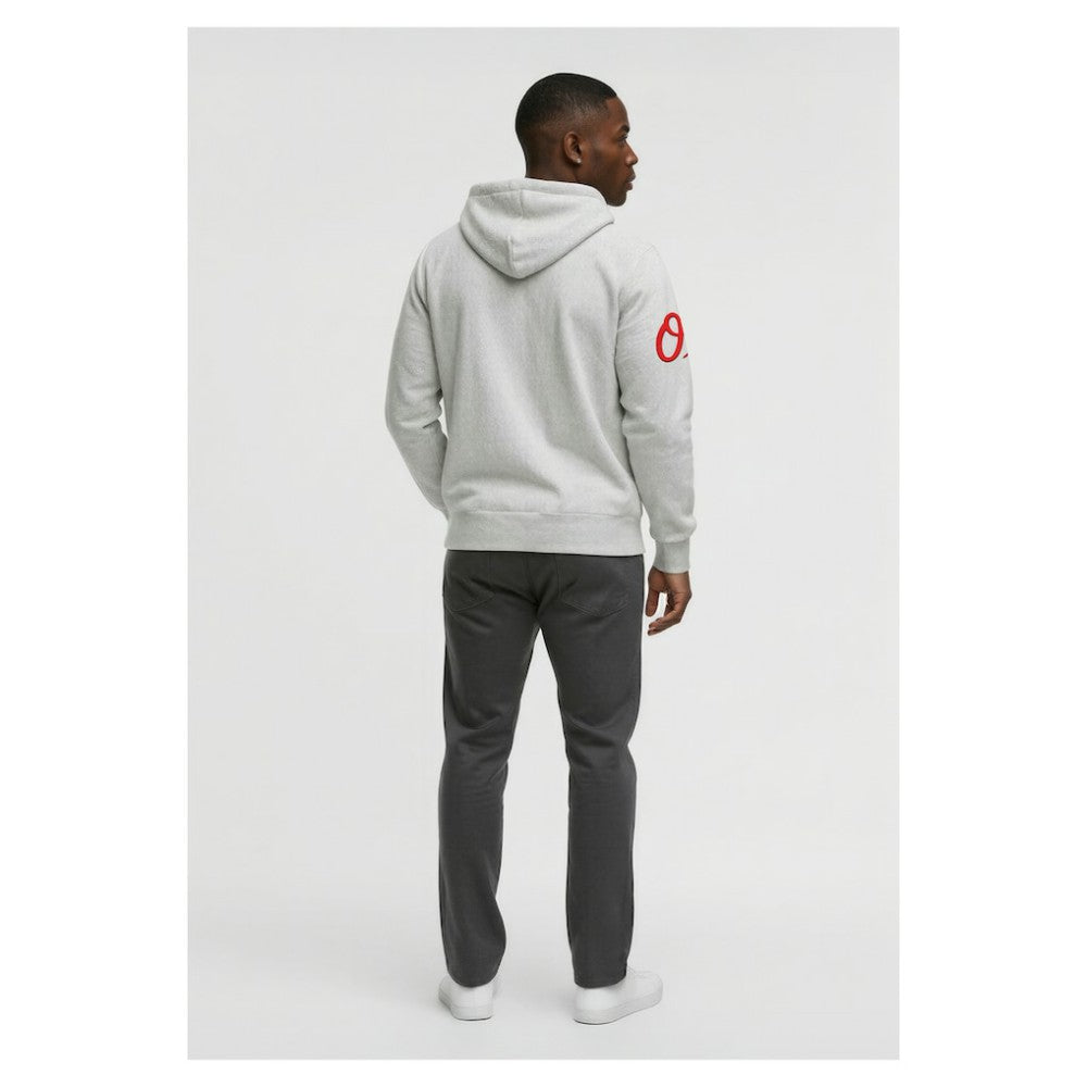 Baltimore Orioles Champion Reverse Weave Chenille Full-Zip Hoodie - Gray