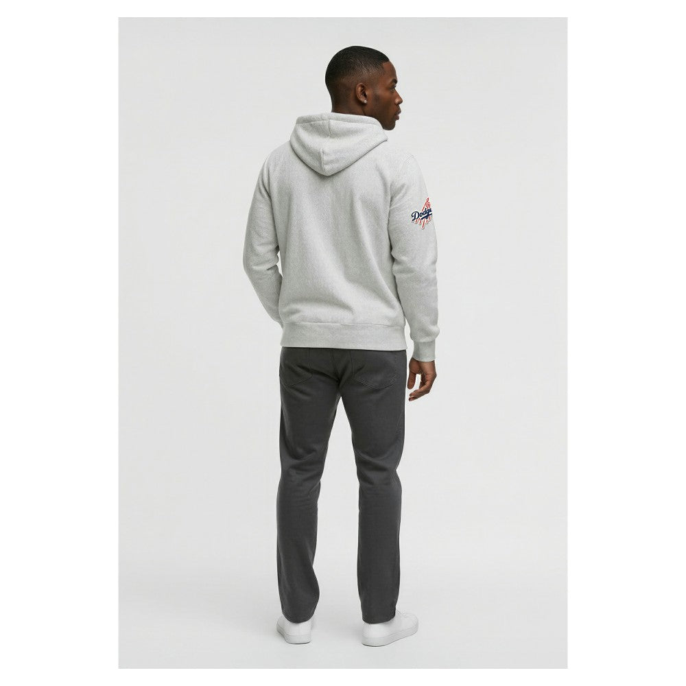 Los Angeles Dodgers Champion Reverse Weave Chenille Full-Zip Hoodie - Gray