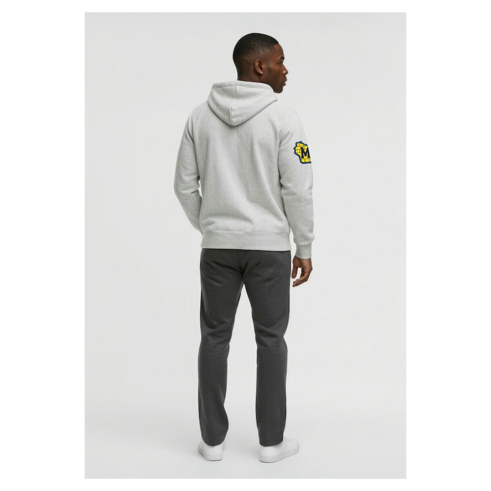Milwaukee Brewers Champion Reverse Weave Chenille Full-Zip Hoodie - Gray