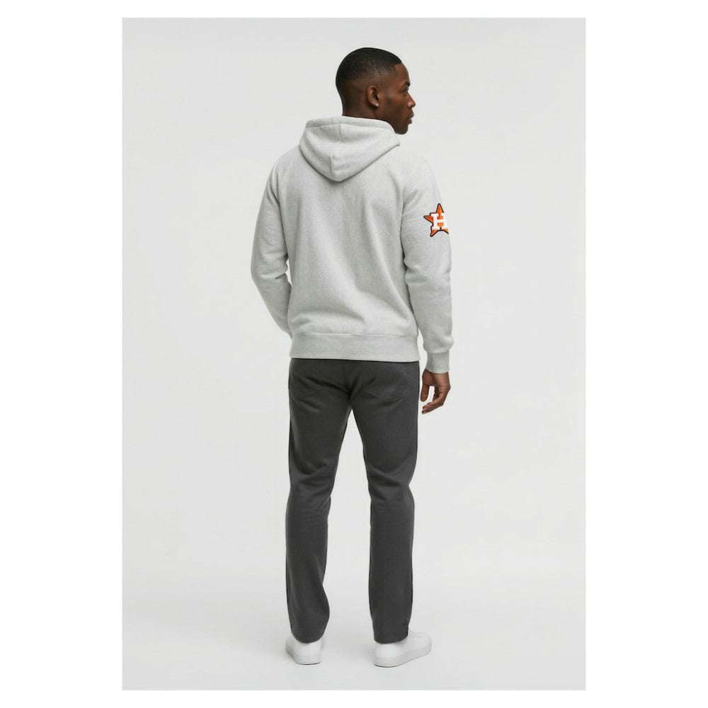 Houston Astros Champion Reverse Weave Chenille Full-Zip Hoodie - Gray