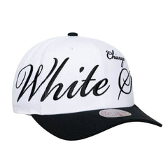 Chicago White Sox Unisex XL Script Pro Crown Snapback Hat - White/Black | Mitchell & Ness