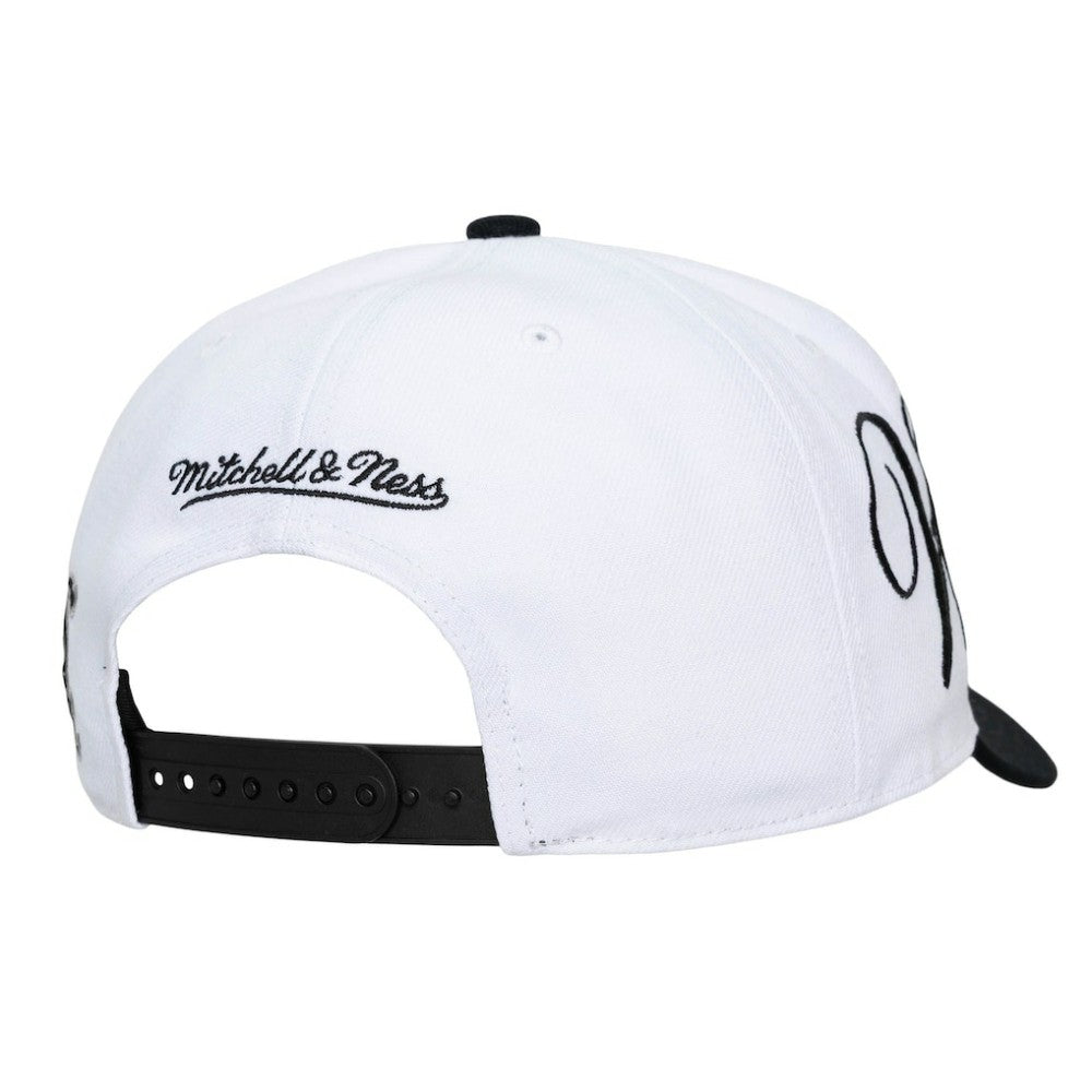 Chicago White Sox Unisex XL Script Pro Crown Snapback Hat - White/Black | Mitchell & Ness