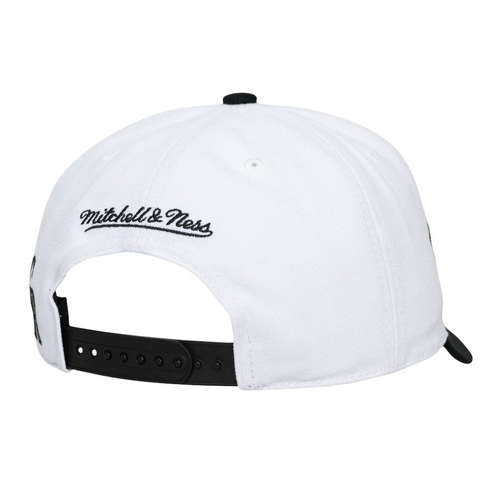 Colorado Rockies Unisex XL Script Pro Crown Snapback Hat - White/Black | Mitchell & Ness