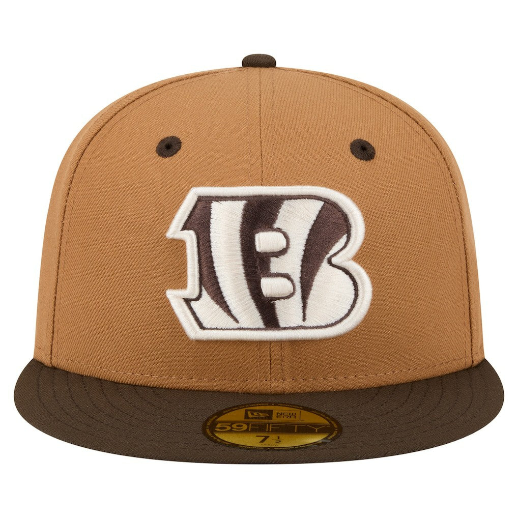 Cincinnati Bengals New Era Two-Tone Walnut 59FIFTY Fitted Hat - Light Brown/Dark Brown outlet