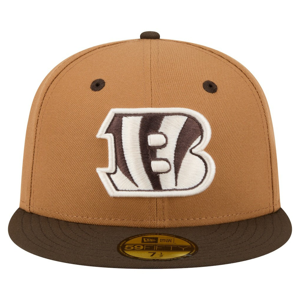 Cincinnati Bengals New Era Two-Tone Walnut 59FIFTY Fitted Hat - Light Brown/Dark Brown outlet
