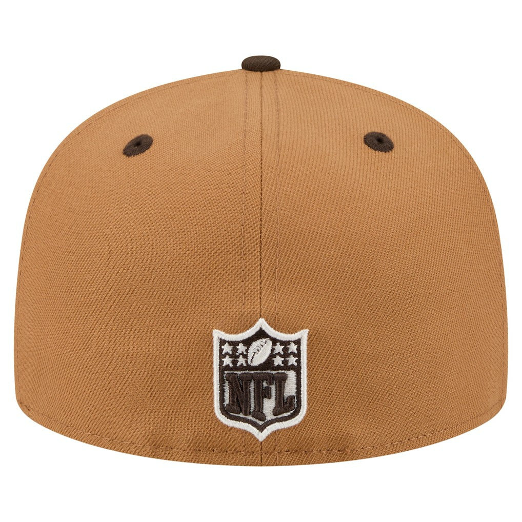 Cleveland Browns New Era Two-Tone Walnut 59FIFTY Fitted Hat - Light Brown/Dark Brown for sale