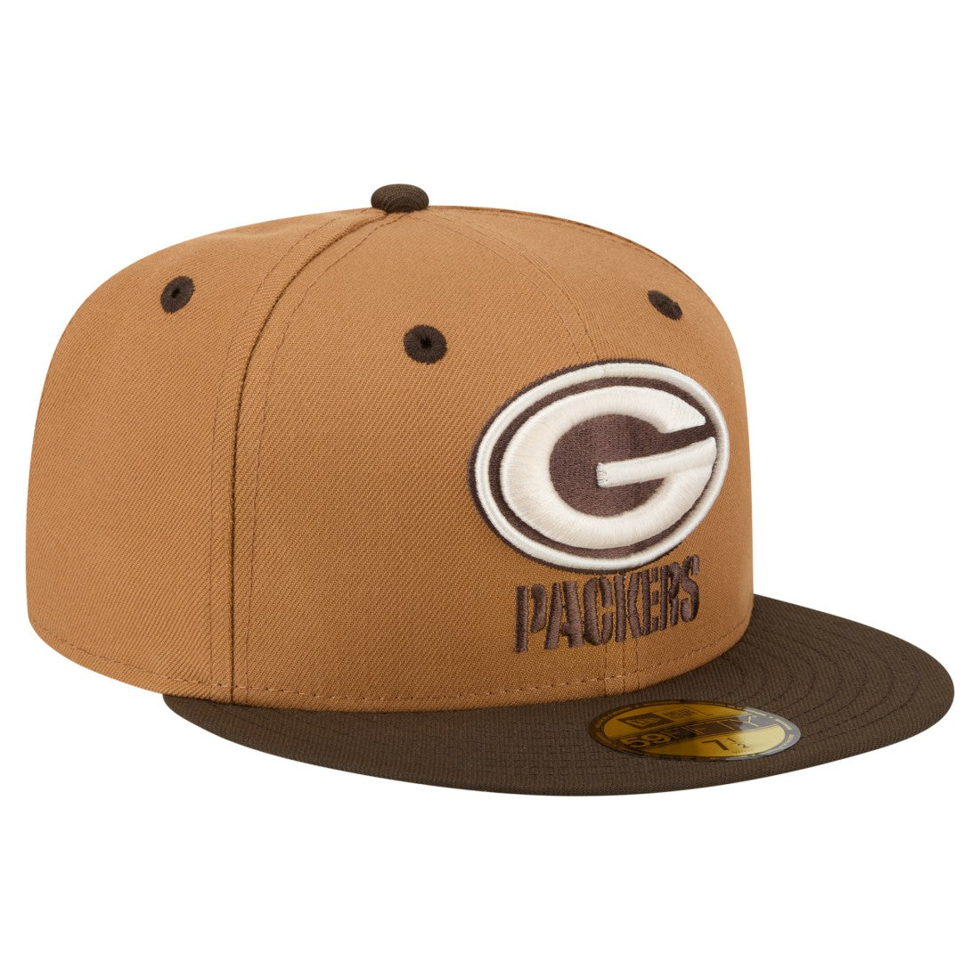 Green Bay Packers New Era Two-Tone Walnut 59FIFTY Fitted Hat - Light Brown/Dark Brown cheap