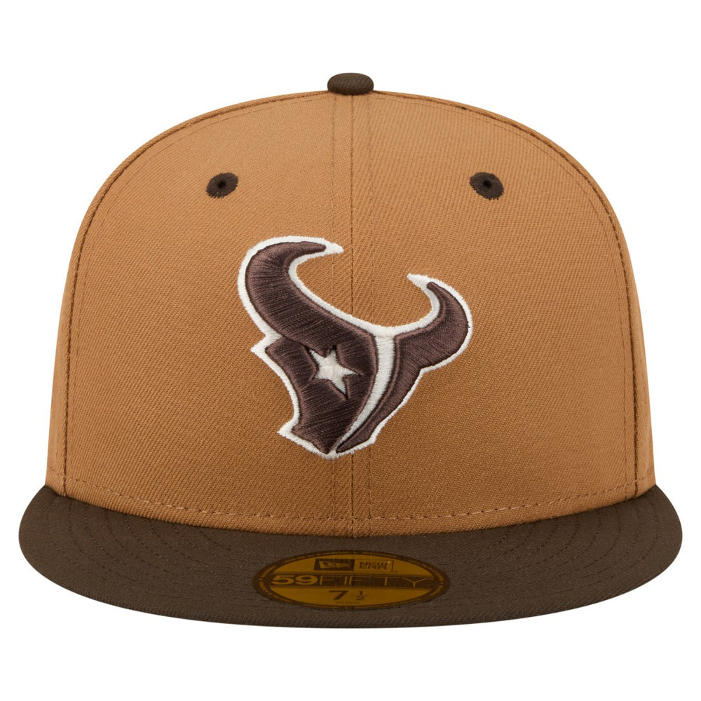 Houston Texans New Era Two-Tone Walnut 59FIFTY Fitted Hat - Light Brown/Dark Brown online