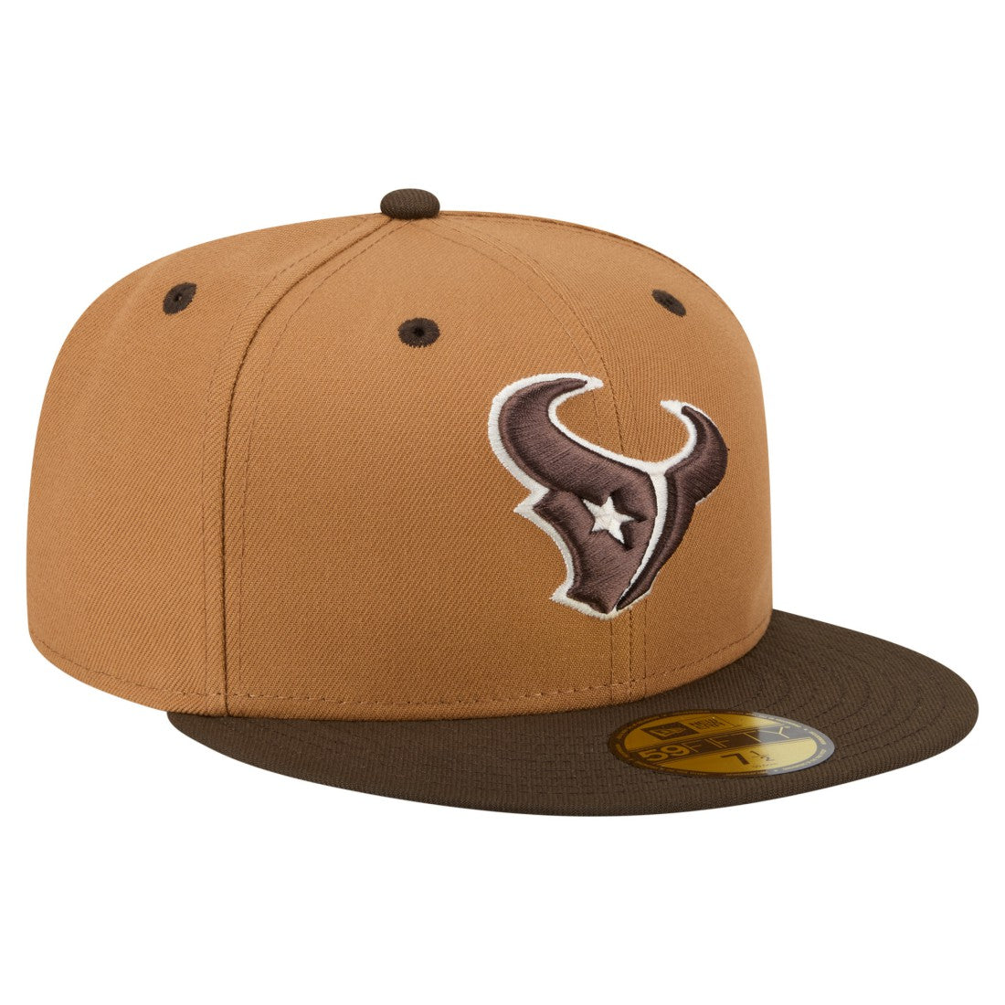 Houston Texans New Era Two-Tone Walnut 59FIFTY Fitted Hat - Light Brown/Dark Brown online