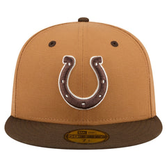 Indianapolis Colts New Era Two-Tone Walnut 59FIFTY Fitted Hat - Light Brown/Dark Brown for sale