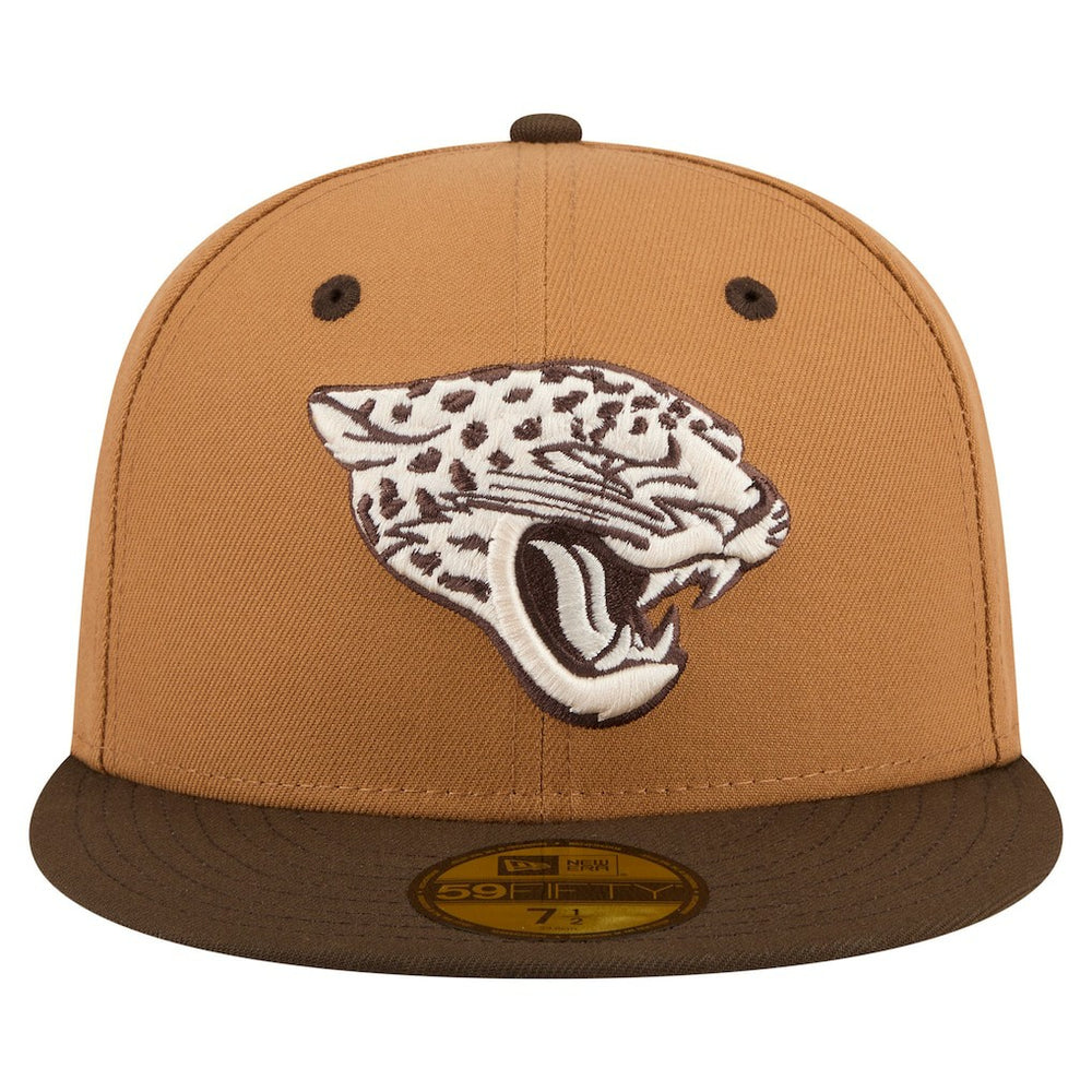 Jacksonville Jaguars New Era Two-Tone Walnut 59FIFTY Fitted Hat - Light Brown/Dark Brown on sale